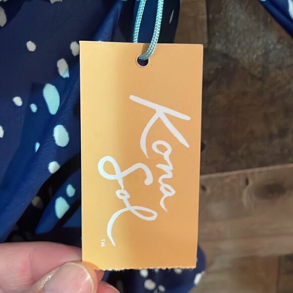 Kona Sol Navy & White Sotted One Piece Swimsuit, NWT - Picture 5 of 10